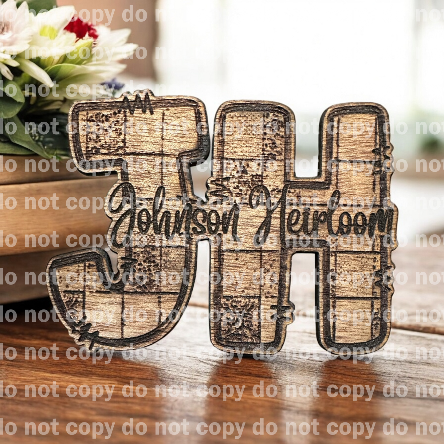 Physical watermark for product photo branding uv print or laser engraved