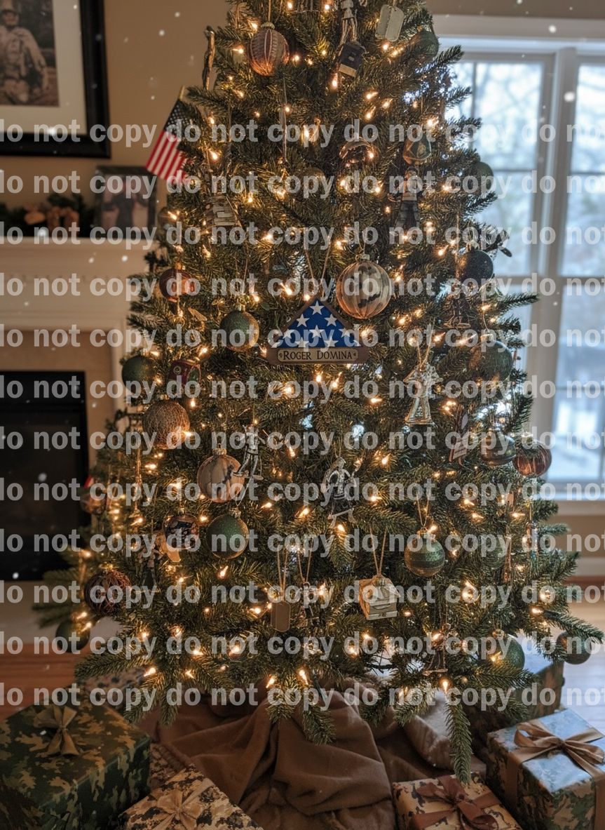 Veteran Memorial Folded Flag Ornaments