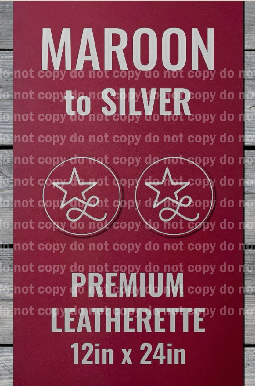 Leatherette patches, custom engraved