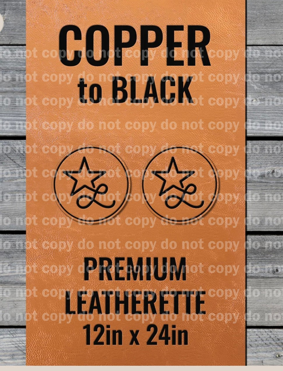 Leatherette patches, custom engraved