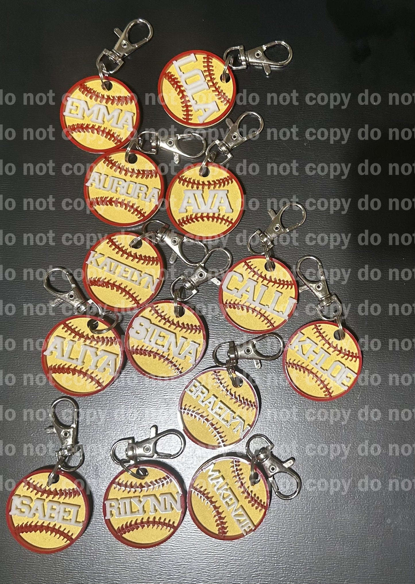 Personalized Sports Bag Tags and Keychains