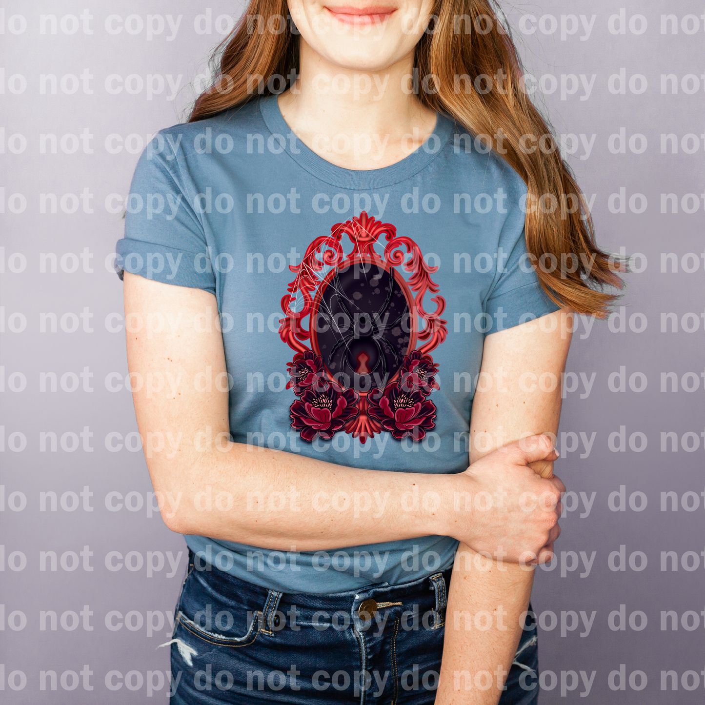 Red Window Floral Spider