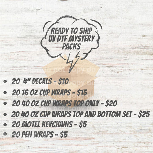 Paquetes misteriosos UV DTF listos para enviar 