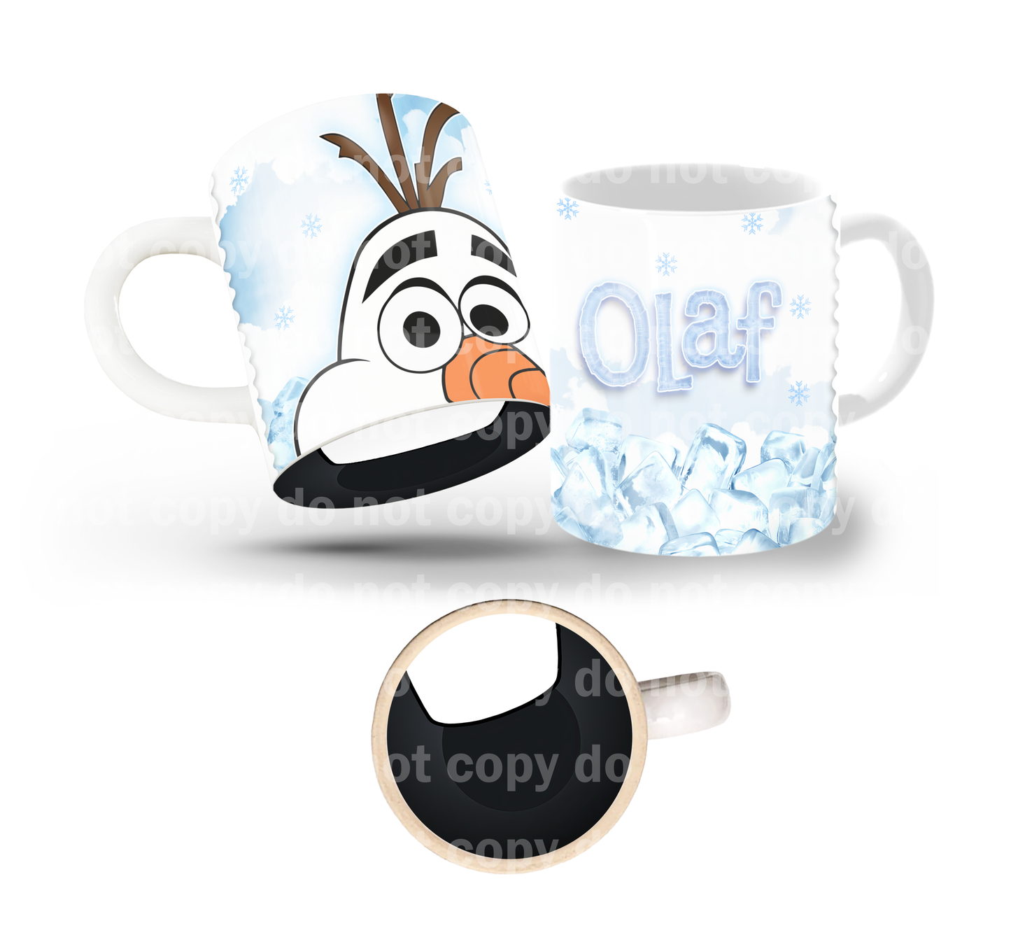Alive Snowman Tilt & Sip Mug Wrap + Bottom Design Set