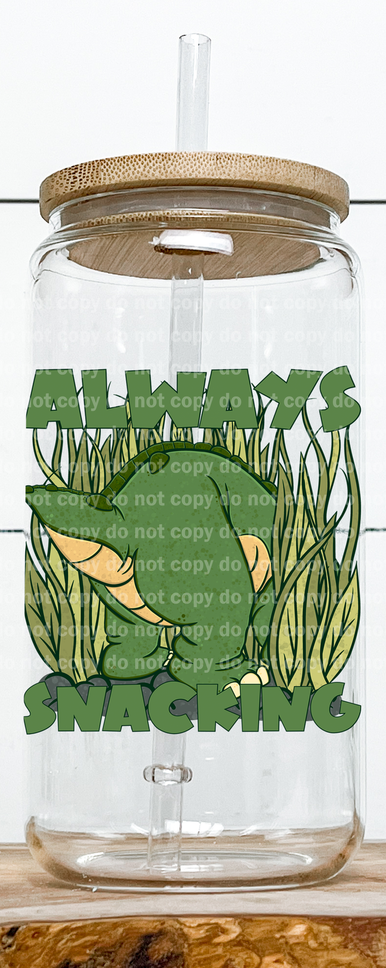 Always Snacking Dinosaur Decal