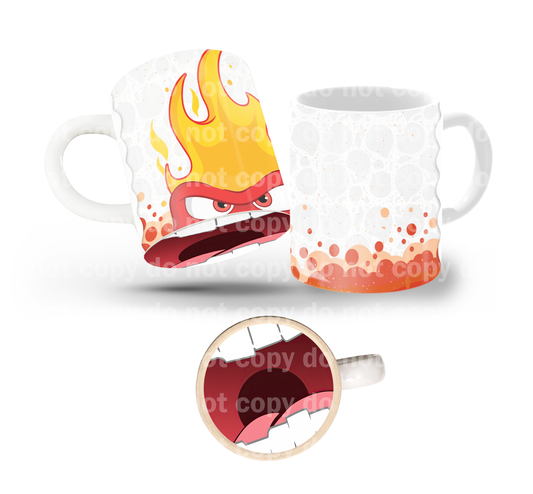 Anger Tilt & Sip Mug Wrap + Bottom Design Set