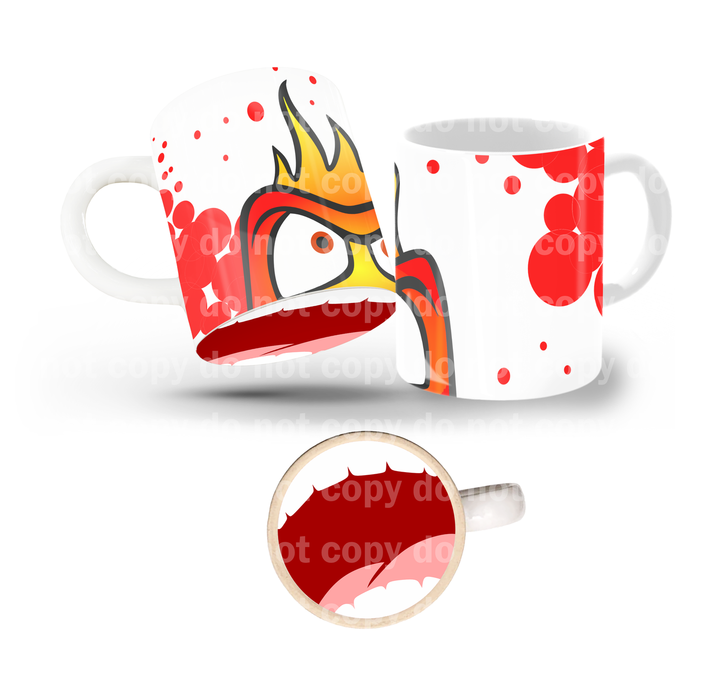 Anger Tilt & Sip Mug Wrap + Bottom Design Set