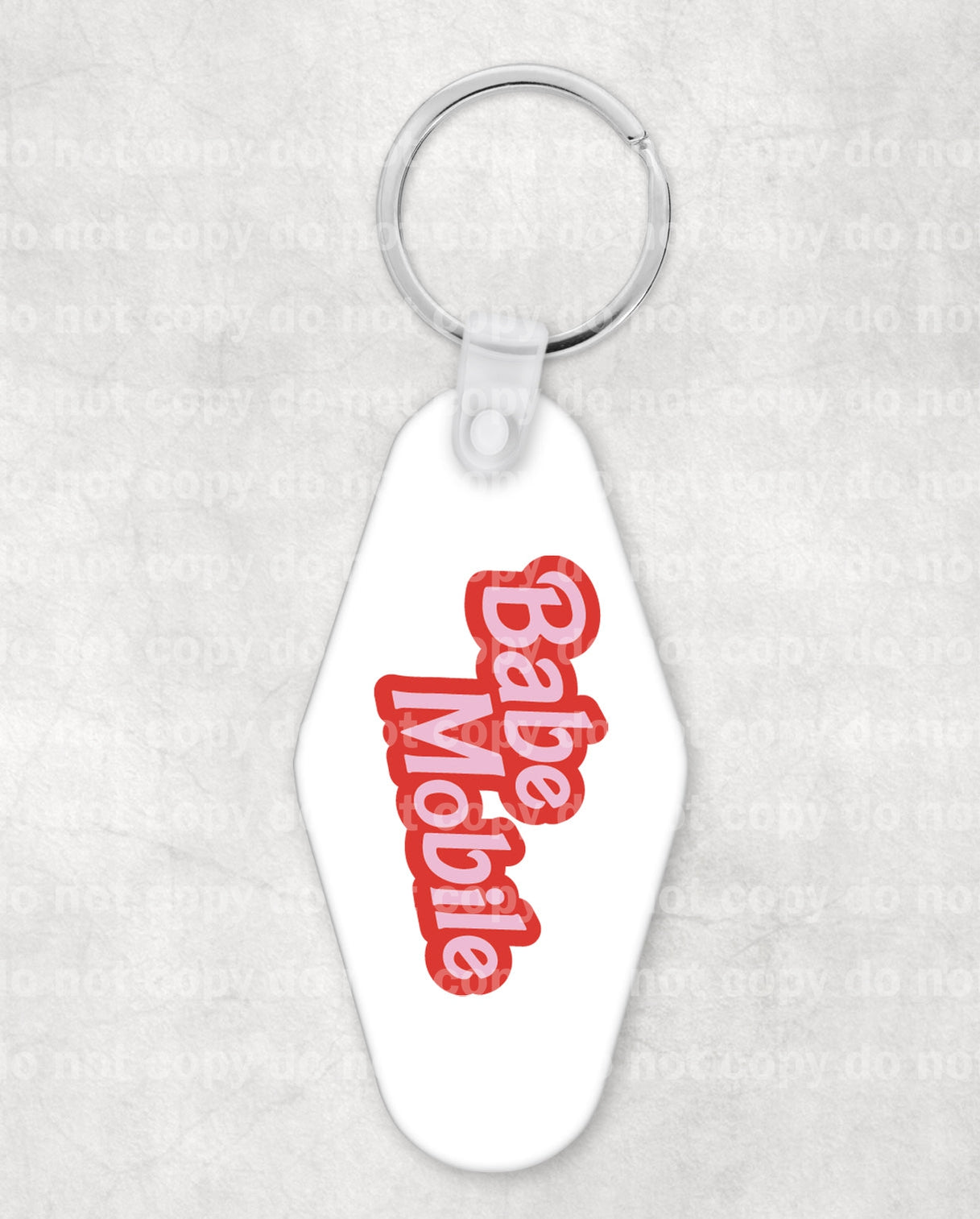 Babe Mobile Keychain UV DTF Eco solvent or sublimation transfer 1 x 1.8