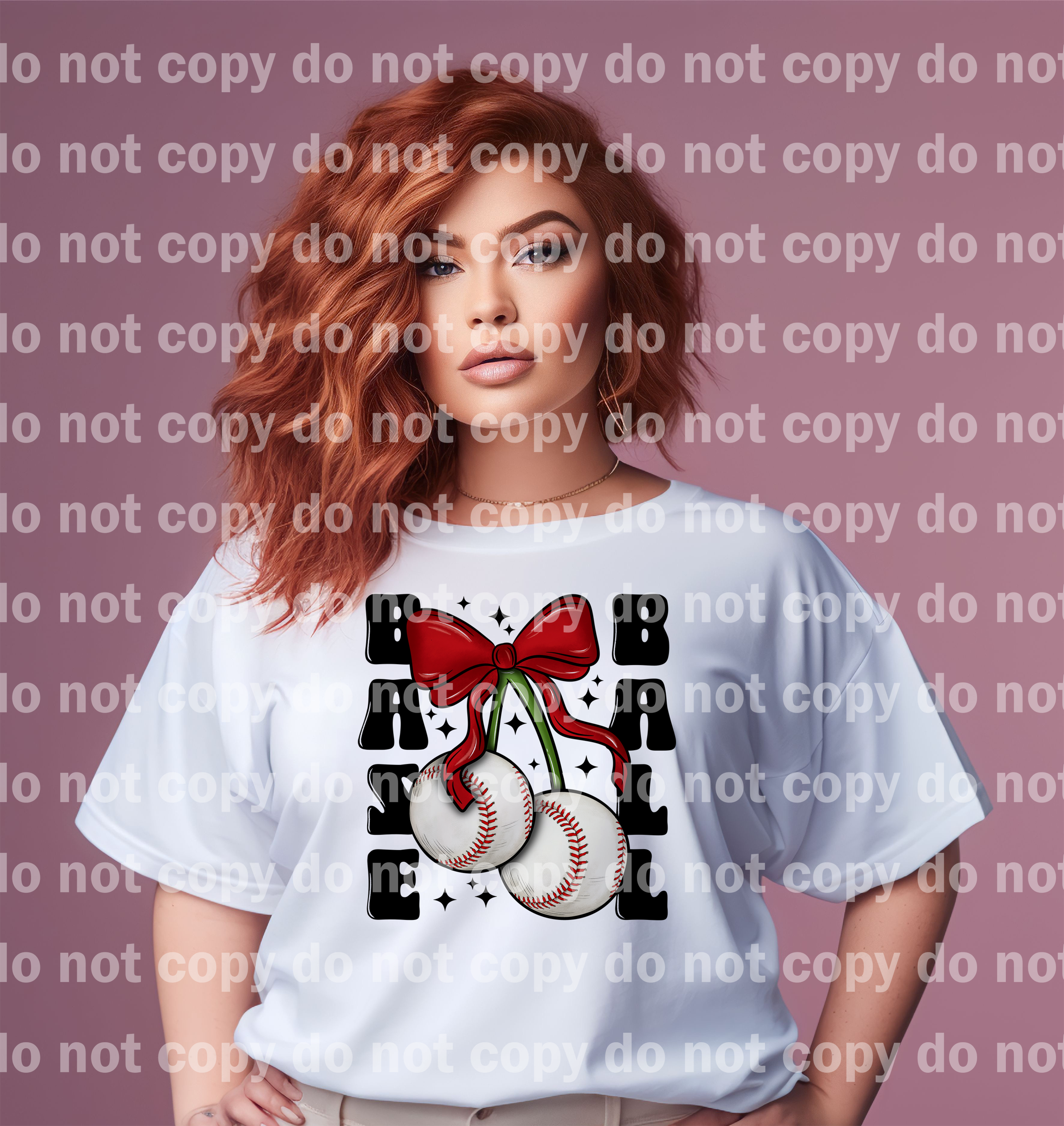 Baseball Bow Black Font/Red Font