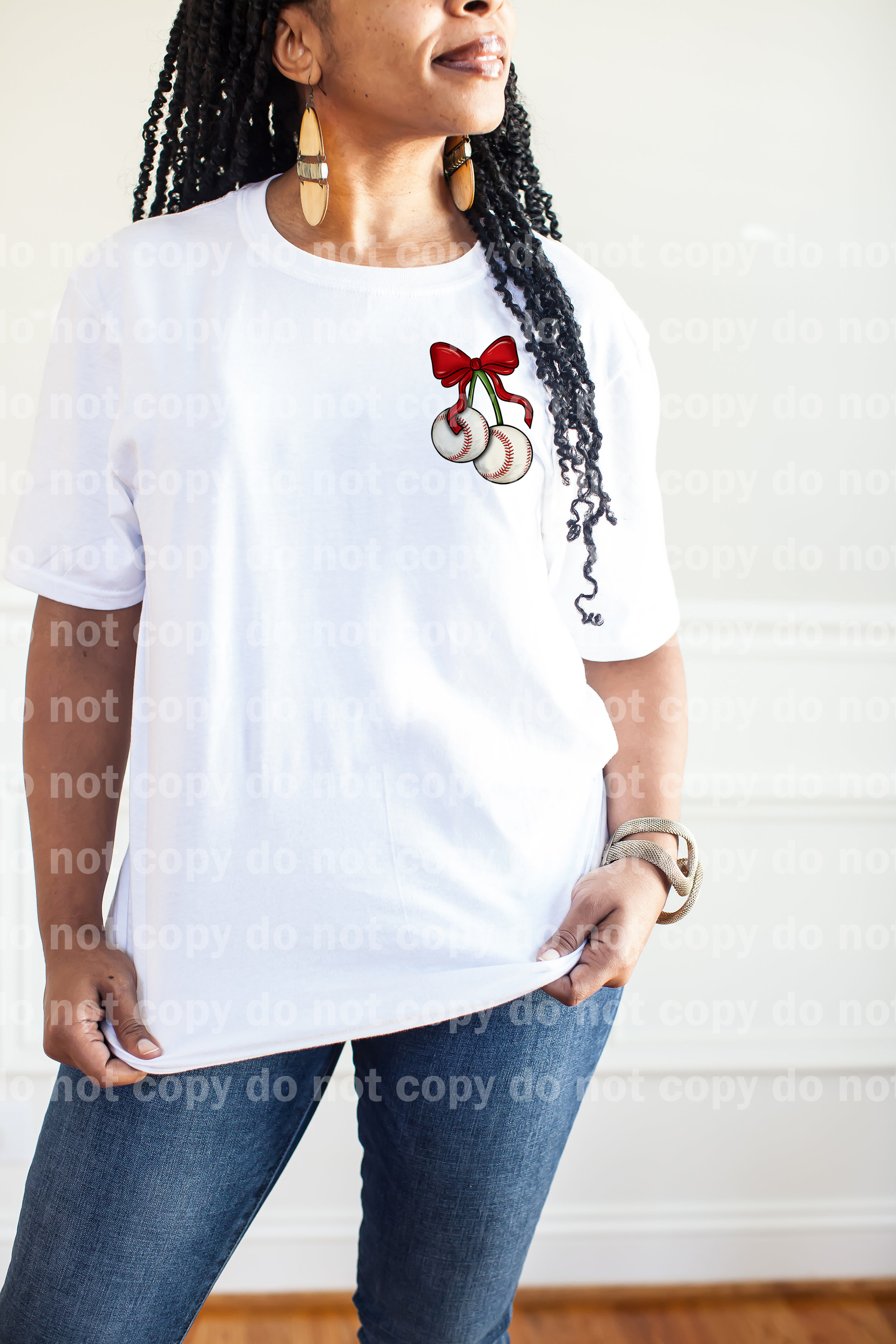 Baseball Bow Black Font/Red Font