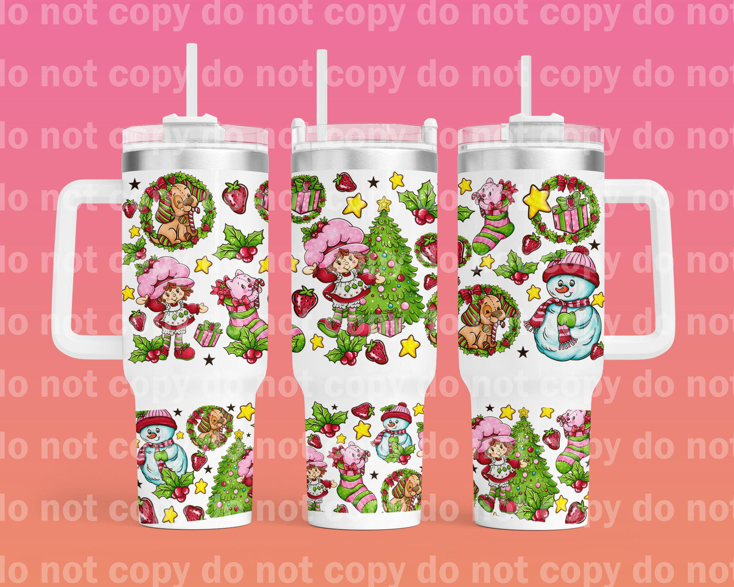Berry Christmas 40oz Cup Wrap