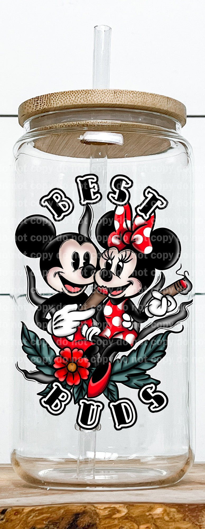 La pareja de ratones Best Buds con desplazamiento en blanco