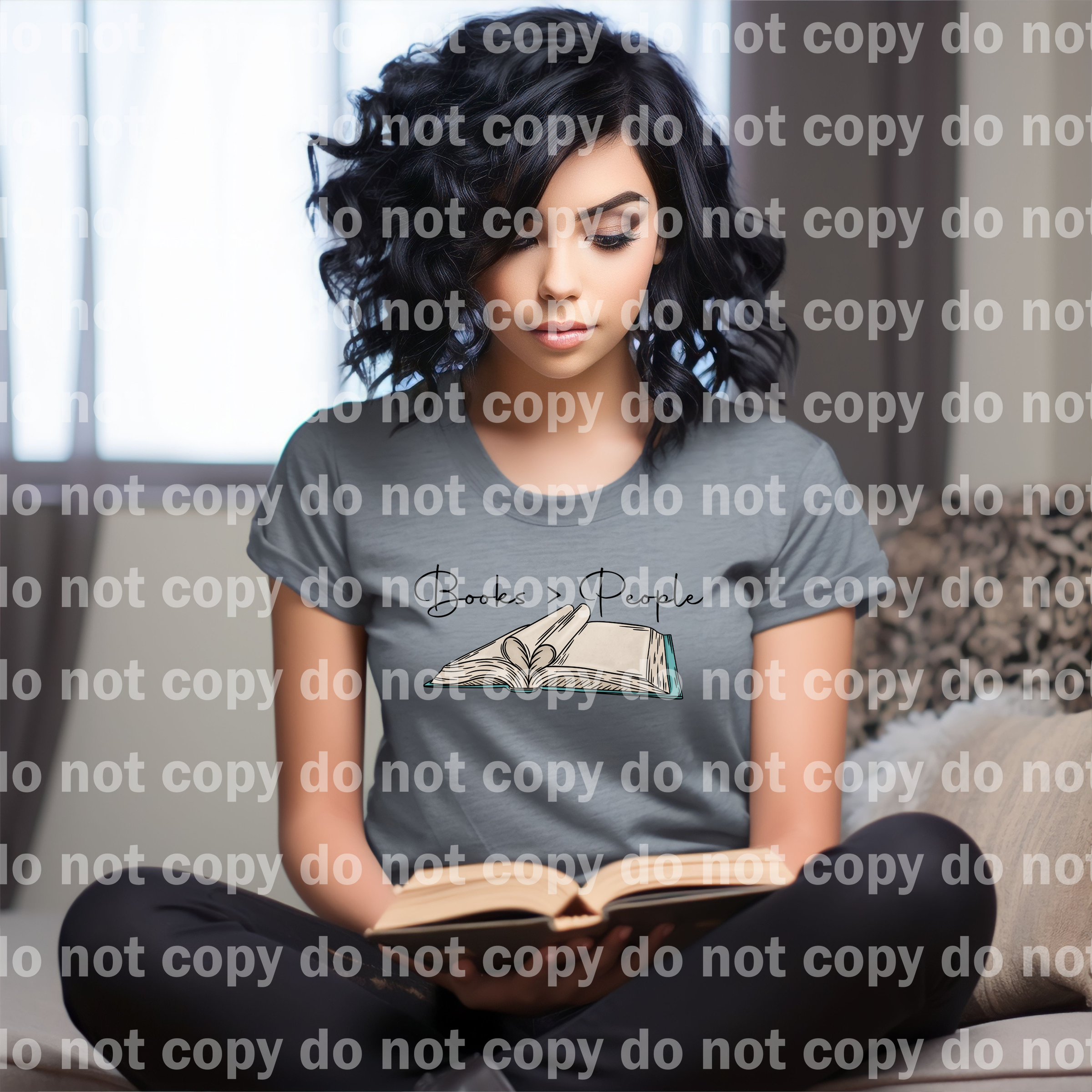 Books Over People Black Font