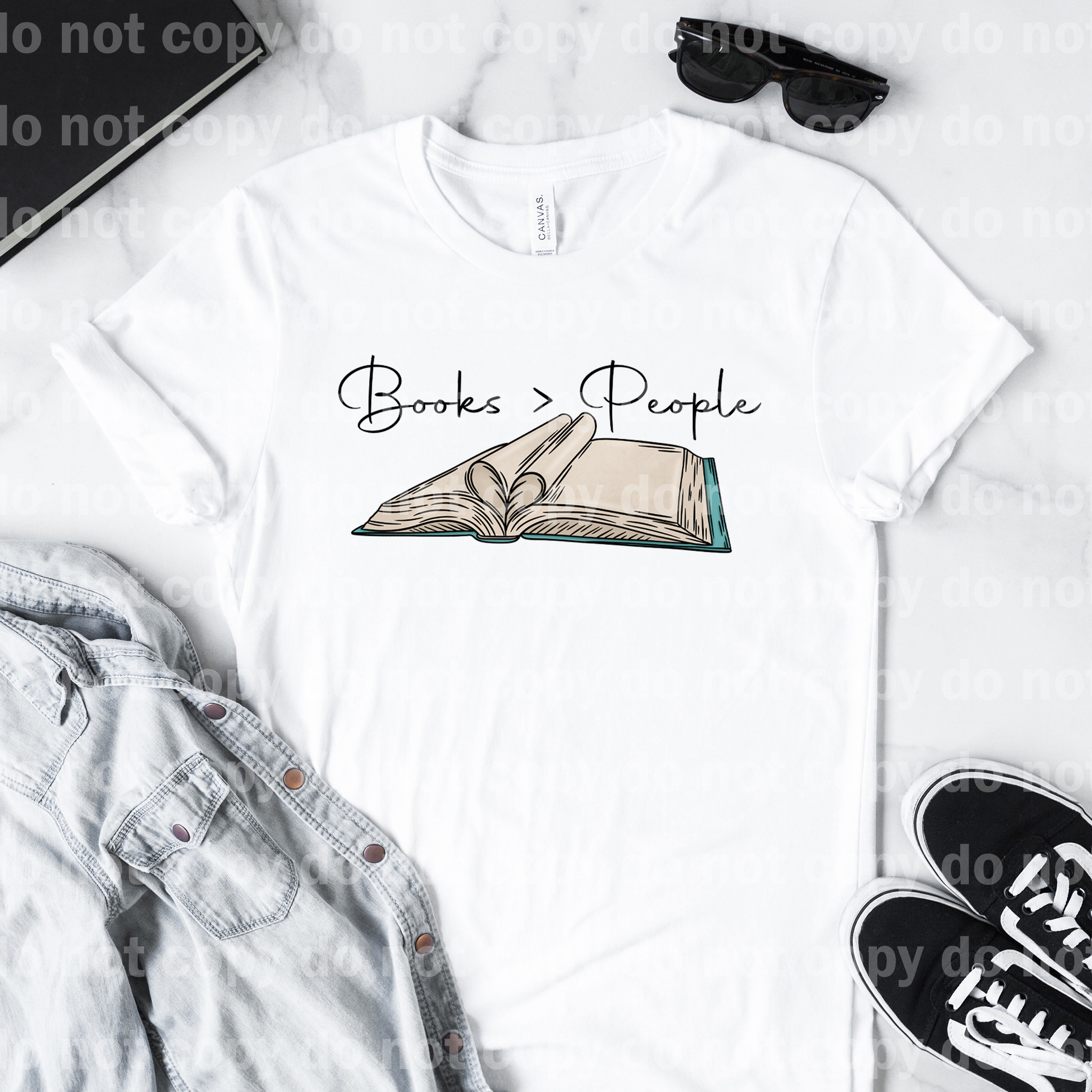 Books Over People Black Font