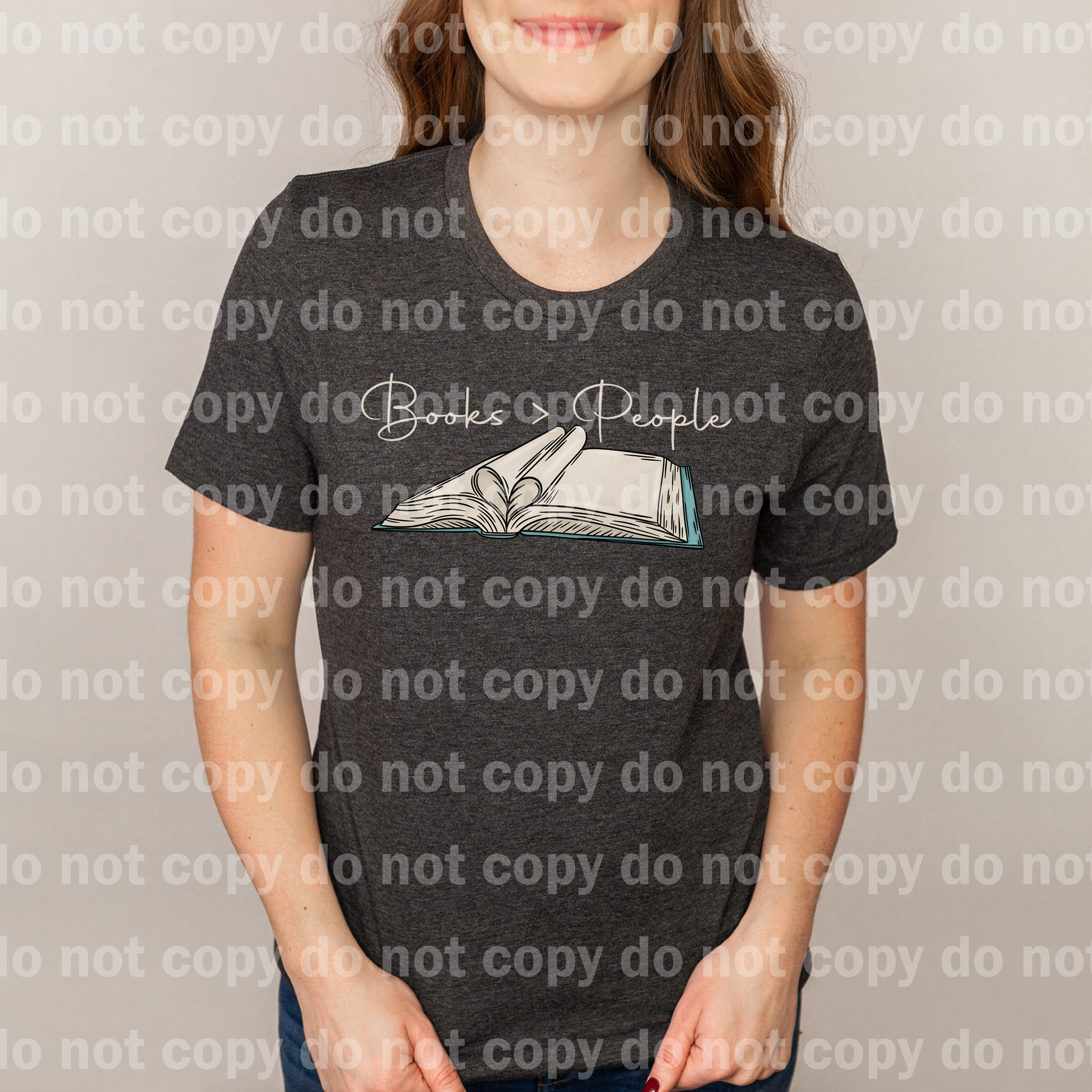 Books Over People Brown Font