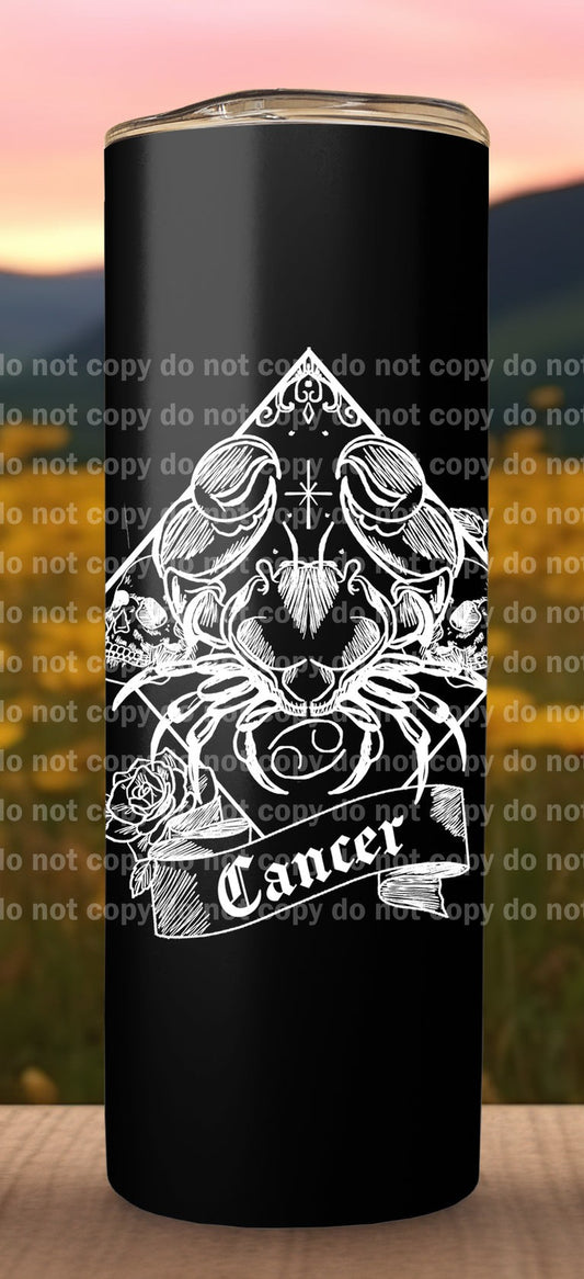 Cancer Crab Claws White Decal 3.6 x 4