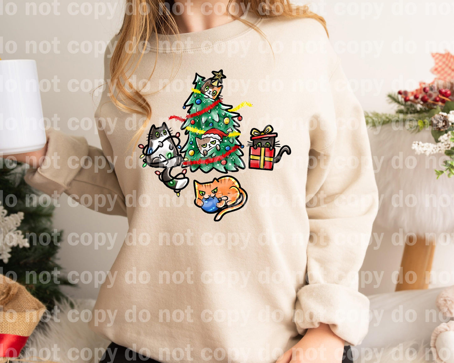 Christmas Tree and Kitties