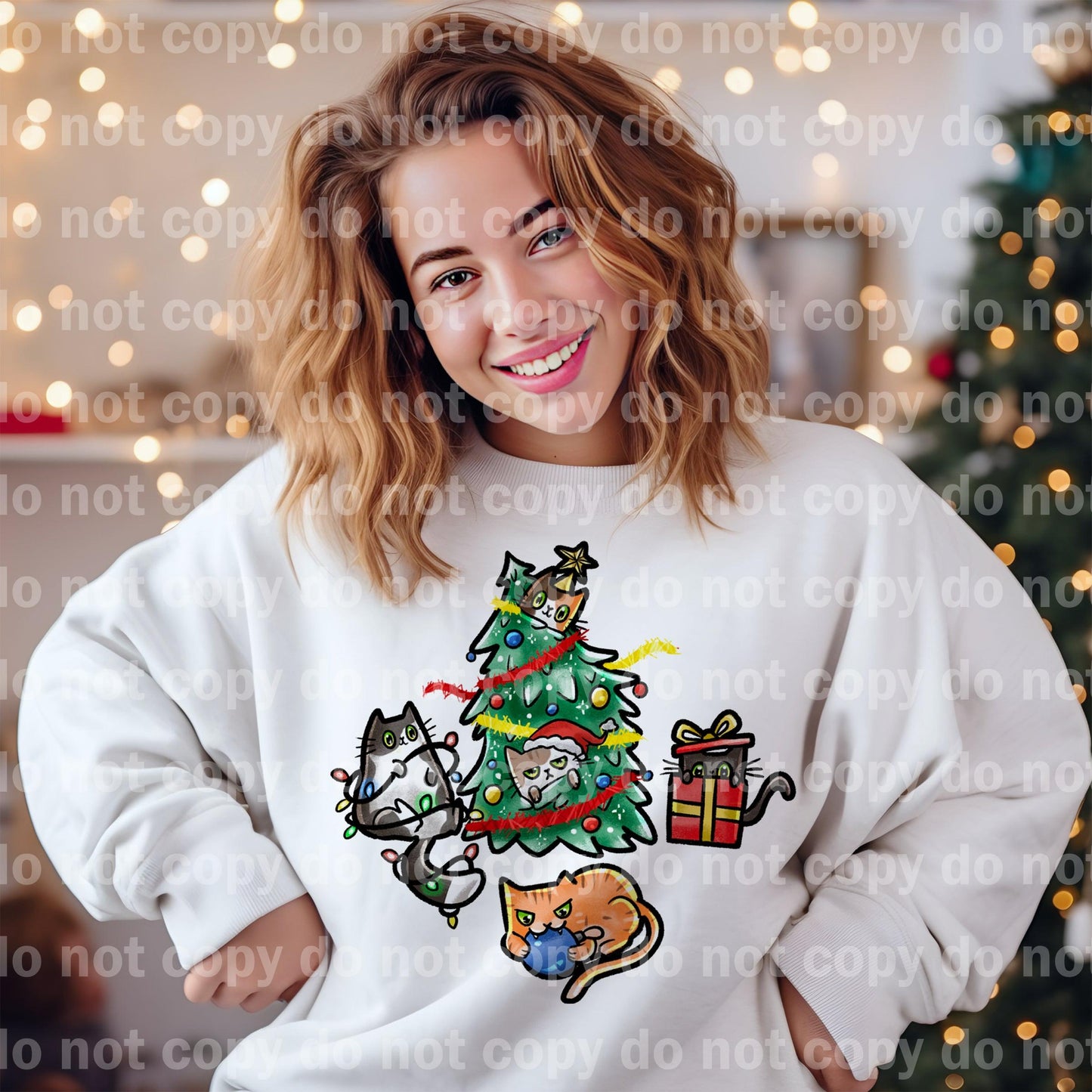 Christmas Tree and Kitties