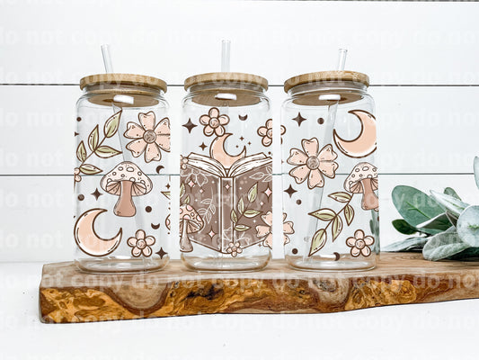 Cottage Core Books 16oz Cup Wrap