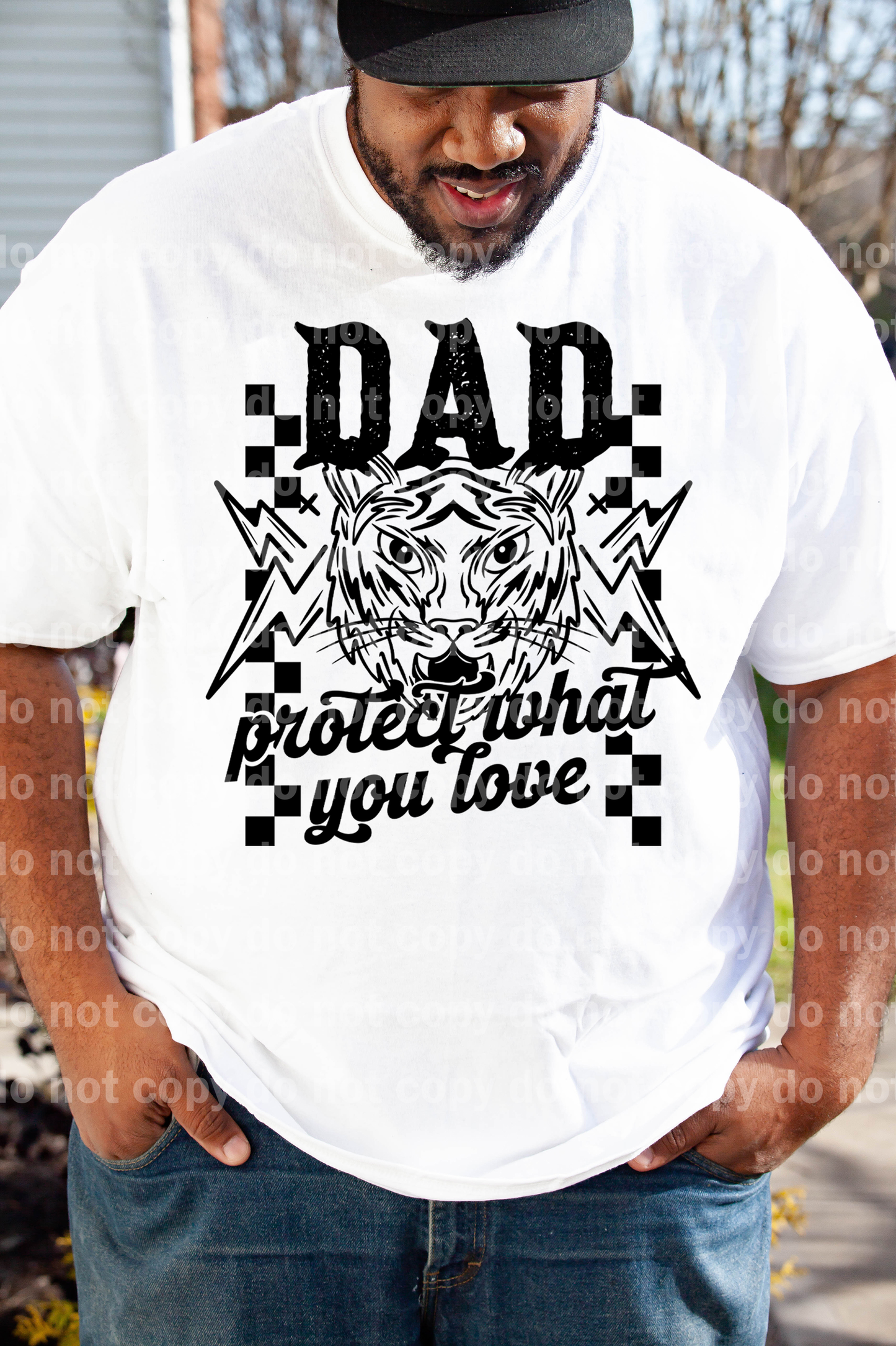 Dad Protect What You Love Black/White