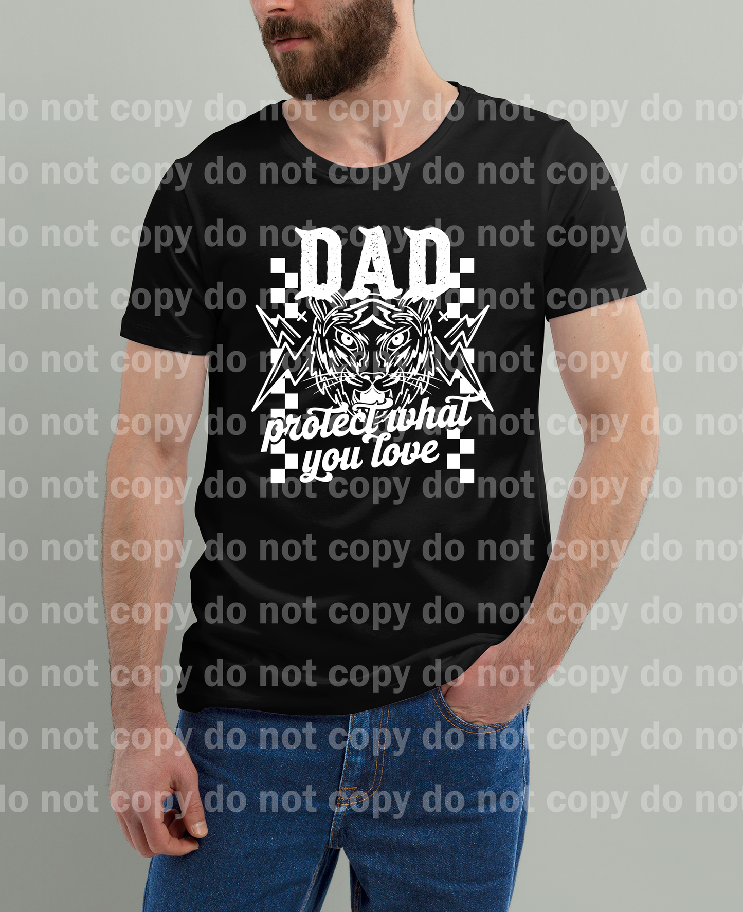 Dad Protect What You Love Black/White