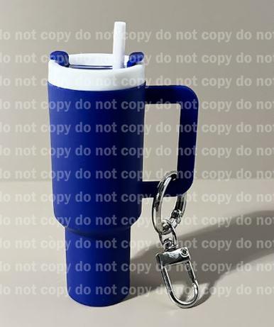 Mini tumbler chapstick holder keychain