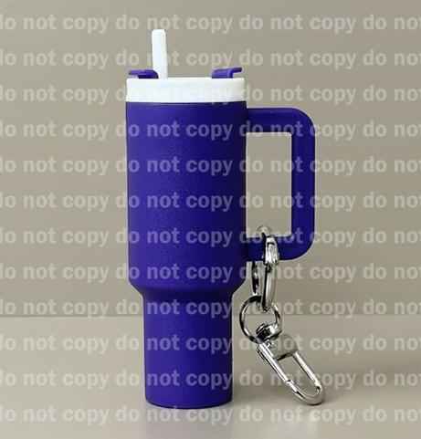Mini tumbler chapstick holder keychain