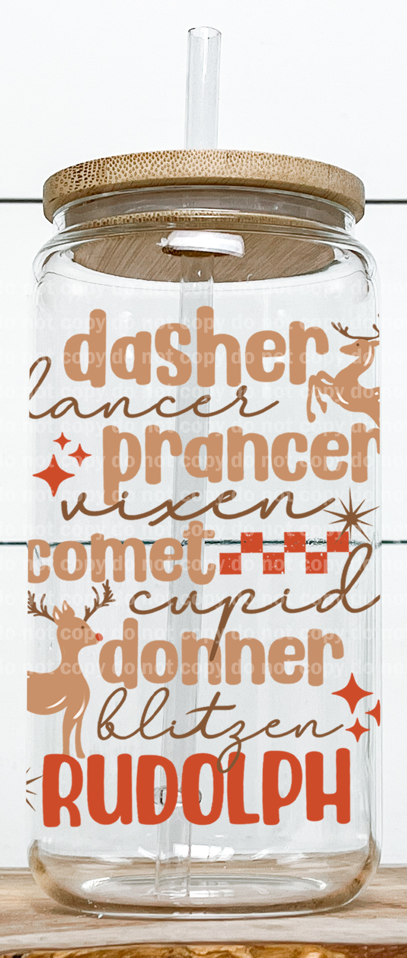 Dasher Dancer Prancer Vixen Comet Cupid Doner Blitzen Rudolph