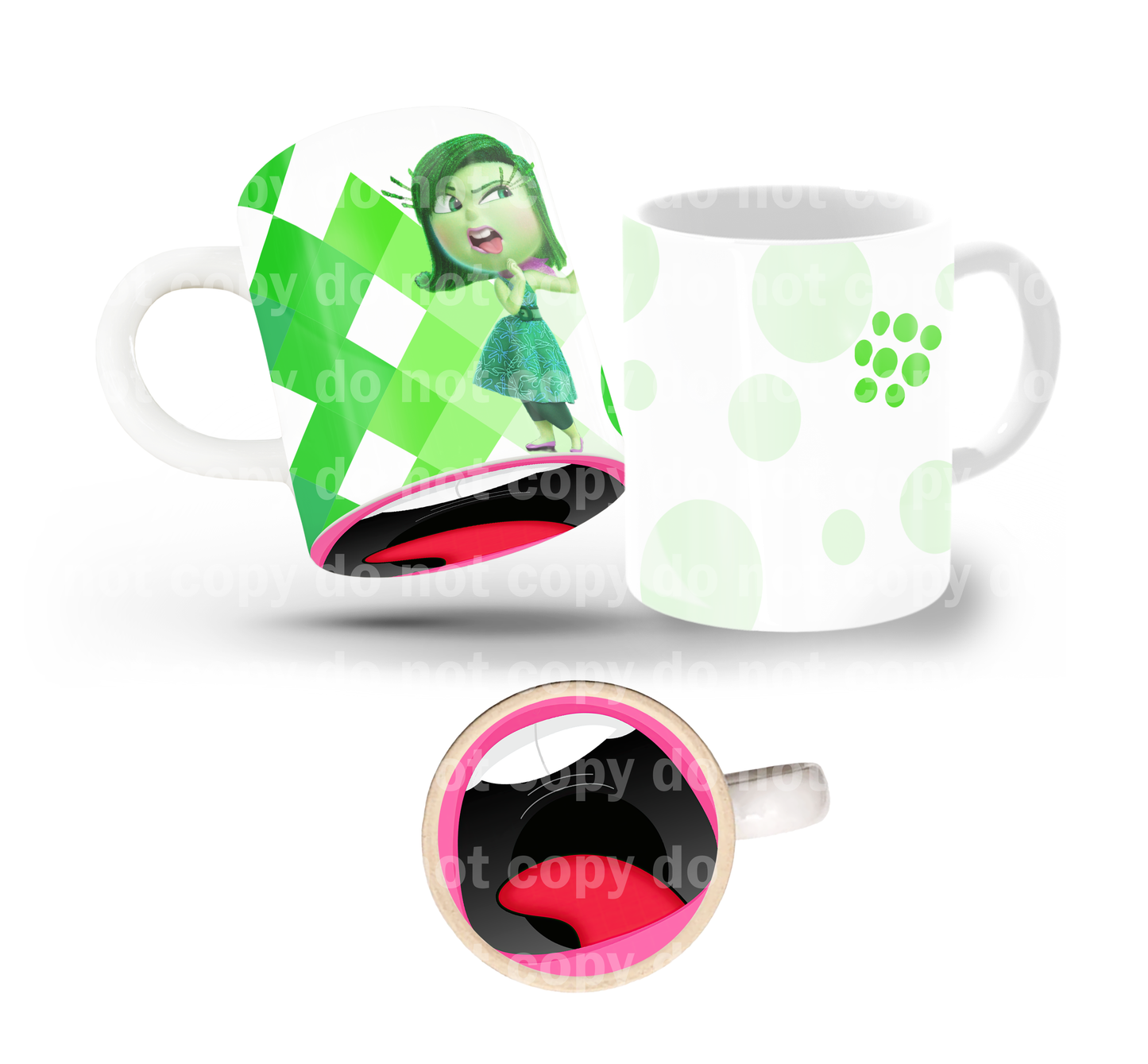 Disgust Tilt & Sip Mug Wrap + Bottom Design Set