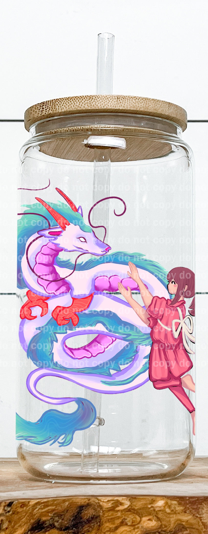 The Dragon And The Little Girl Decal 2.9 x 3.5