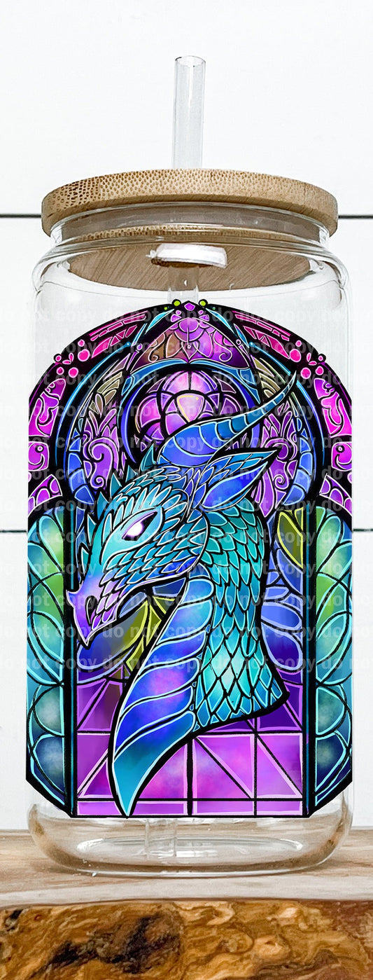 Dragon Stained Glass Decal 3.2 x 4.5