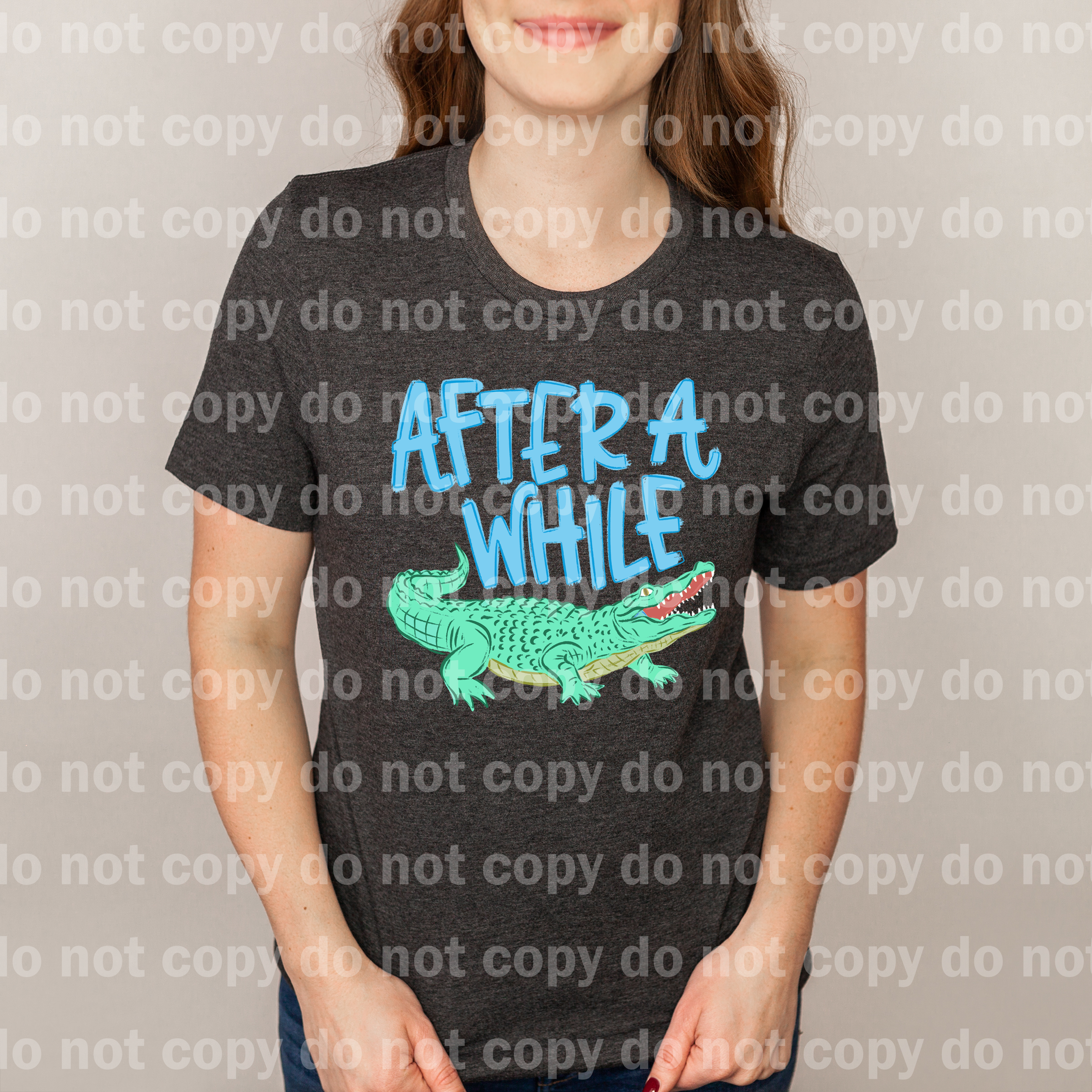 After A While Blue Font Crocodile