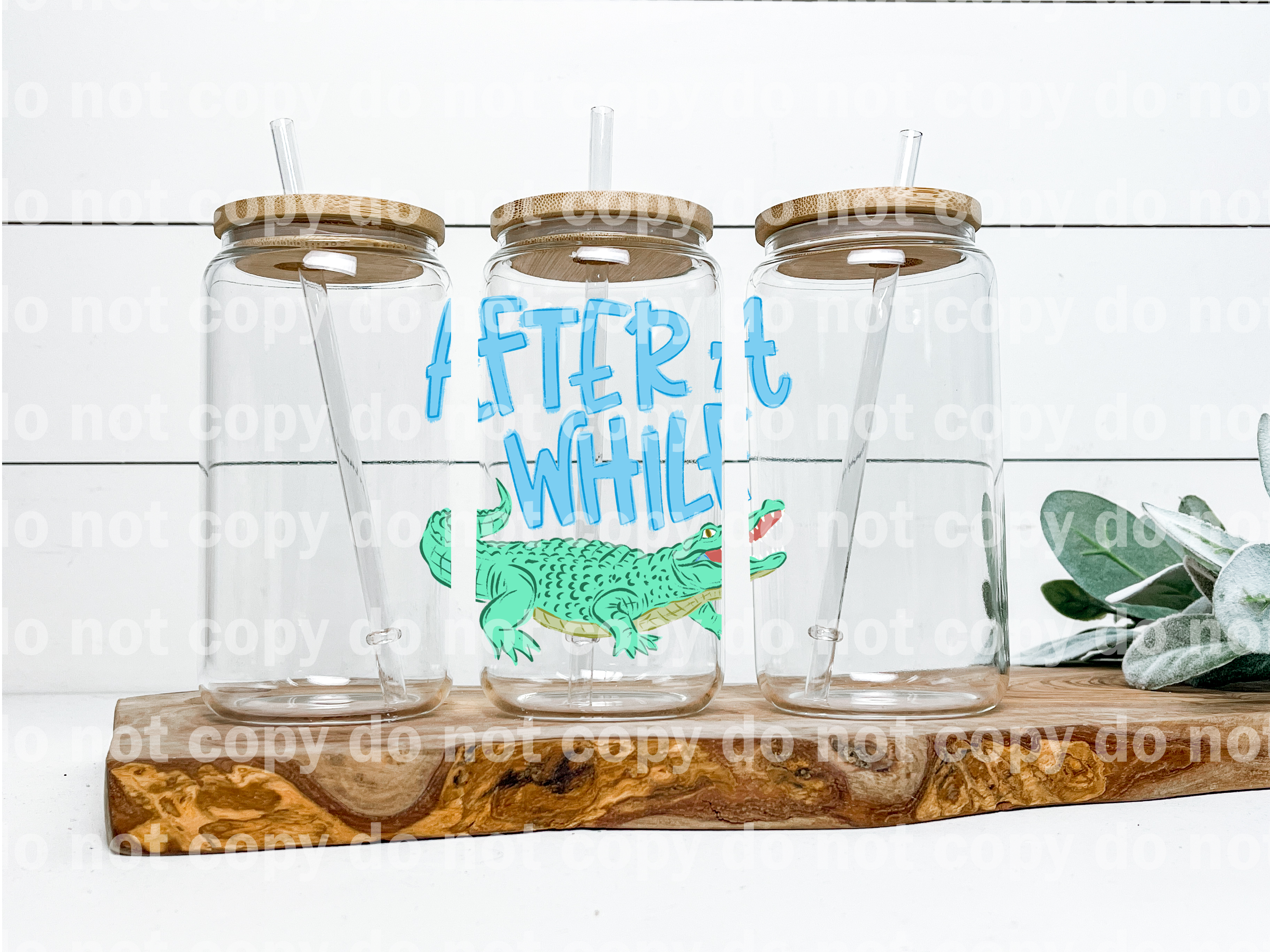 After A While Blue Font Crocodile