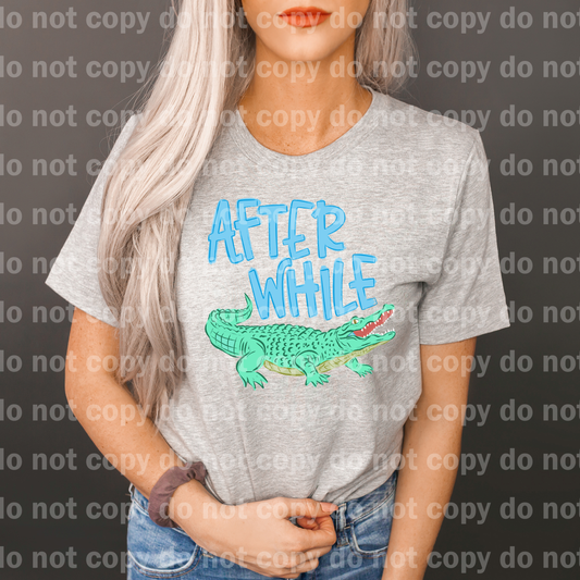After While Blue Font Crocodile