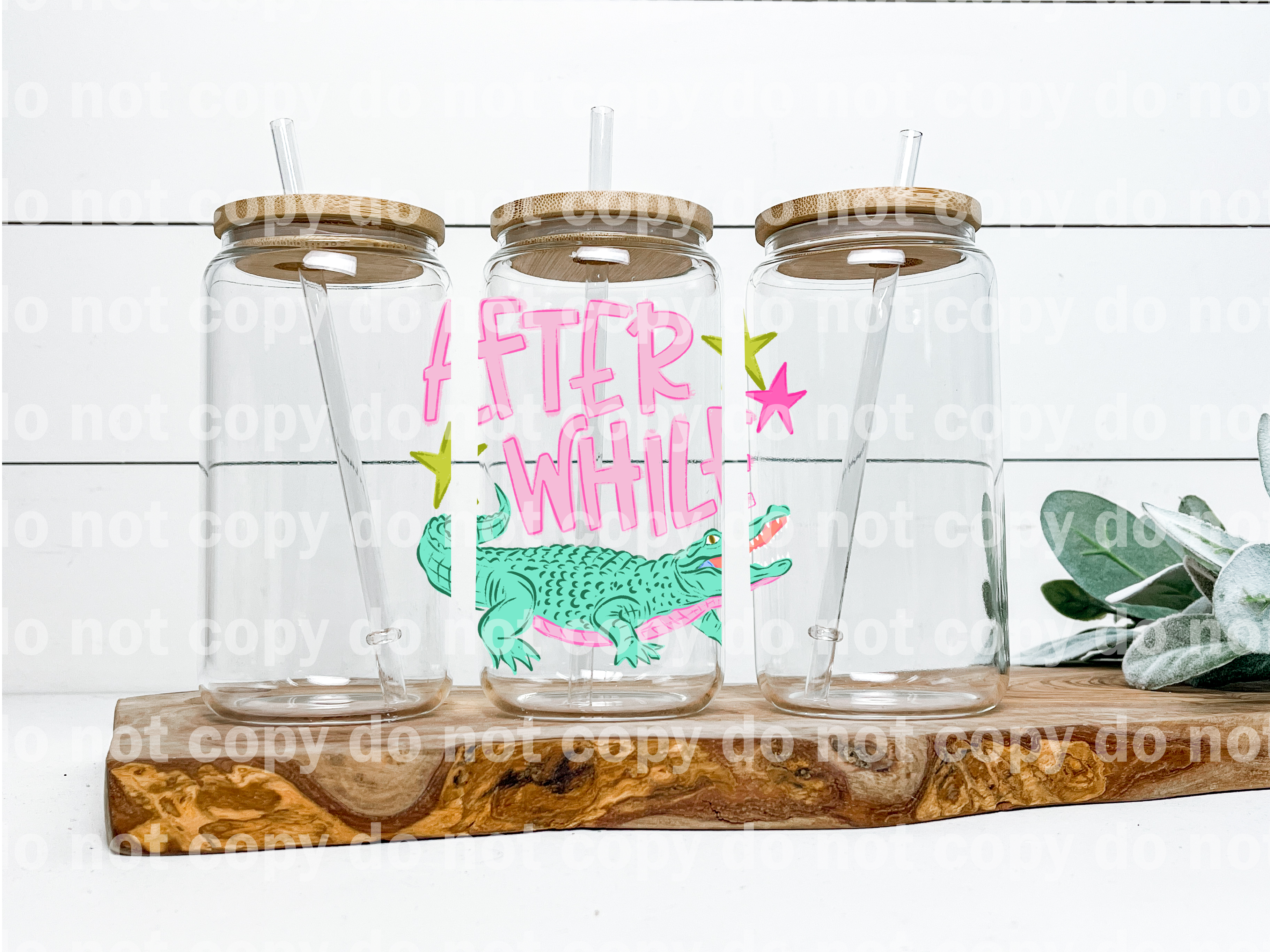 After While Pink Font Crocodile
