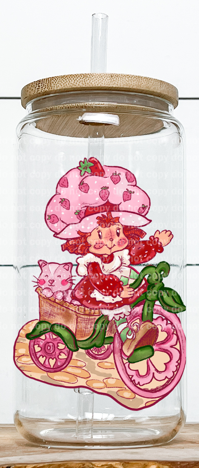 Strawberry Girl Biking