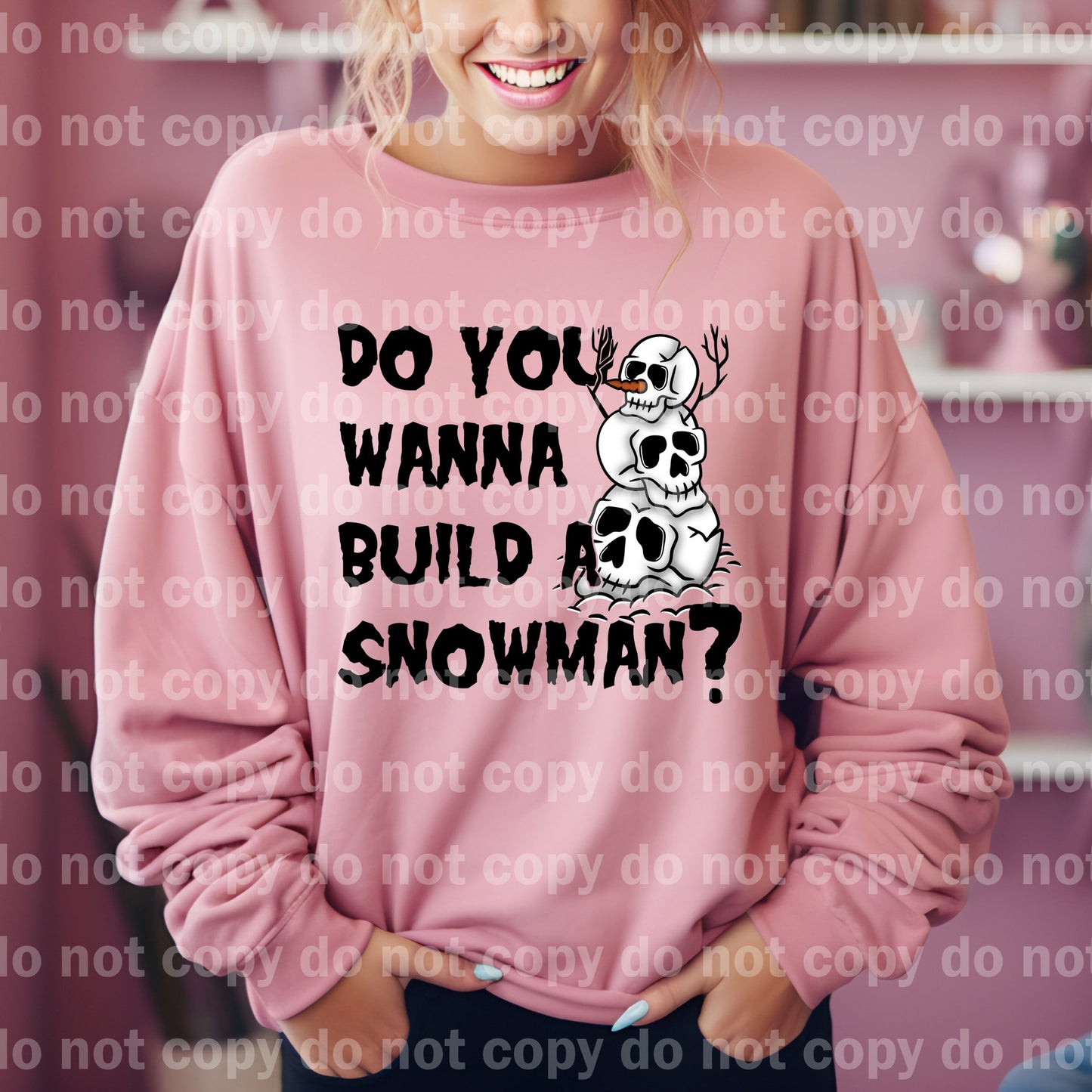 Do You Wanna Build A Snowman Black/White