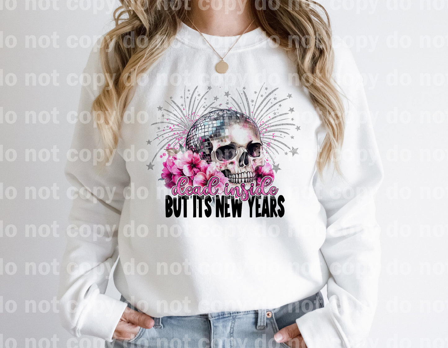 Dead Inside But It's New Years Skull