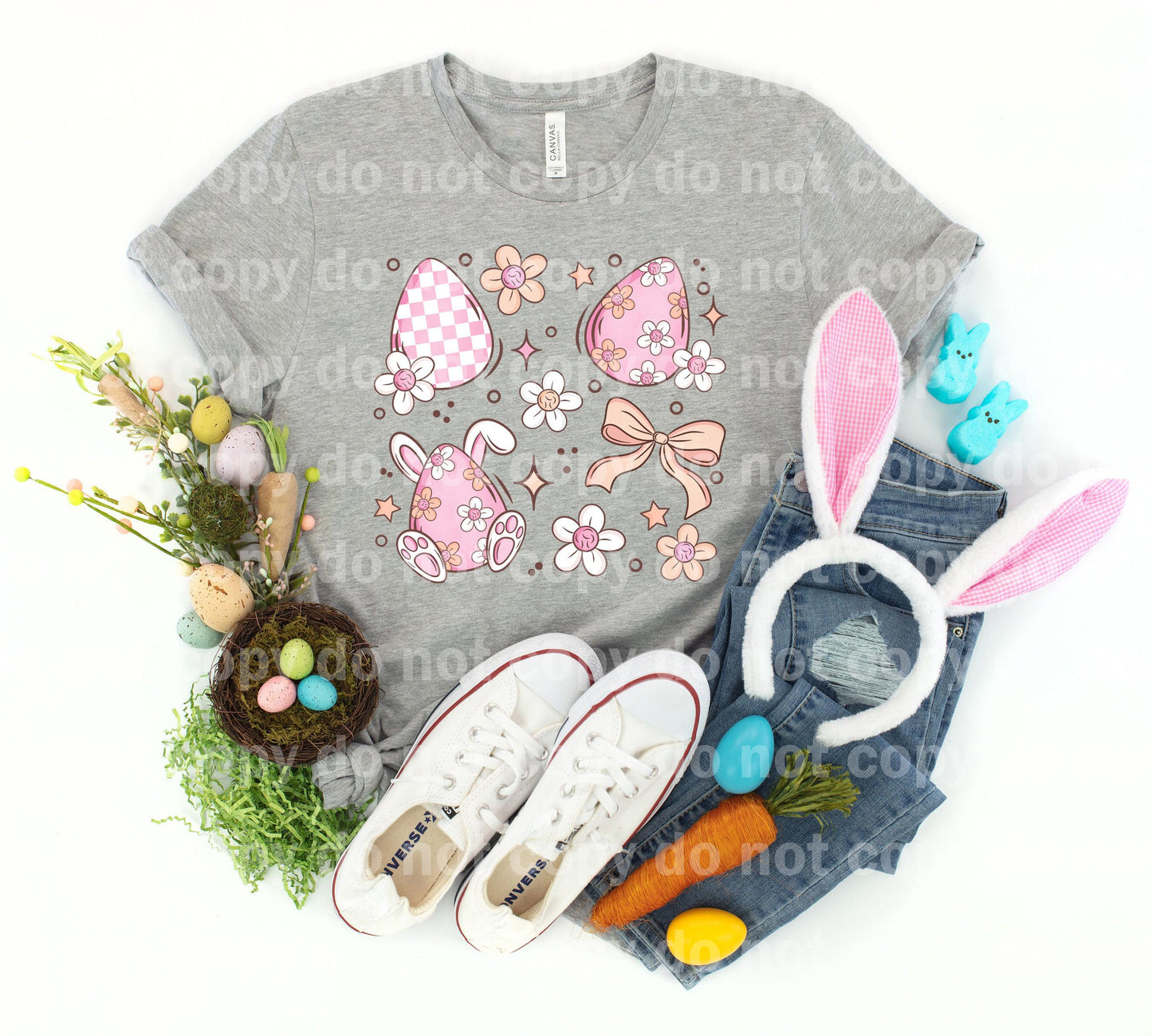 Easter Eggs Floral Collage