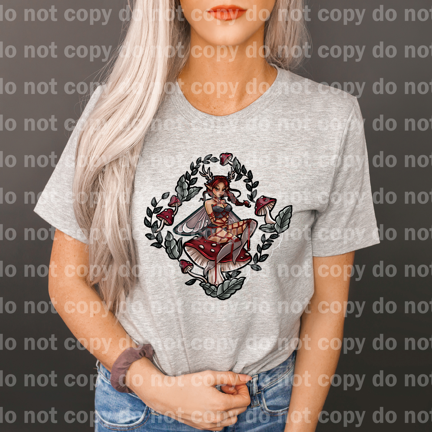 Mushroom Fairy Knots Black Outline/White Outline