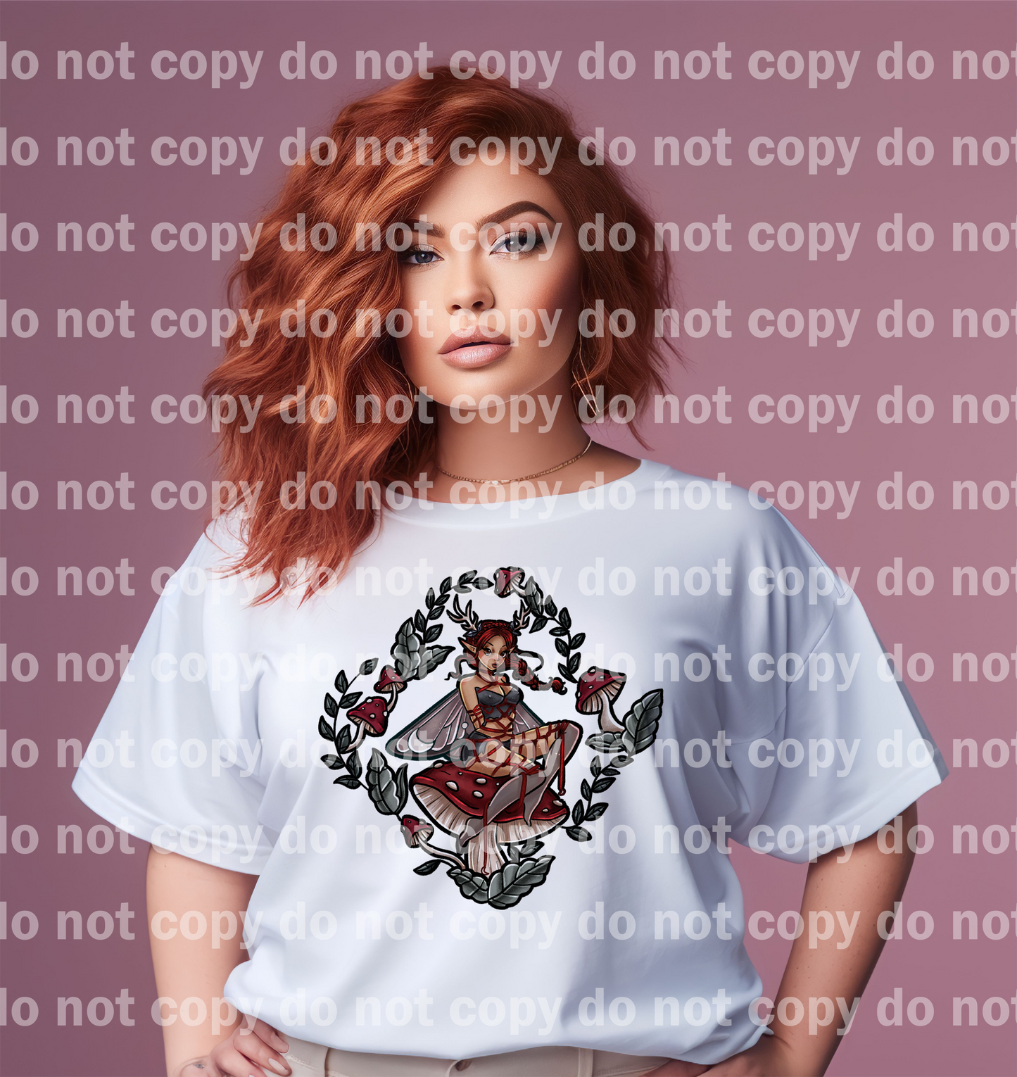 Mushroom Fairy Knots Black Outline/White Outline