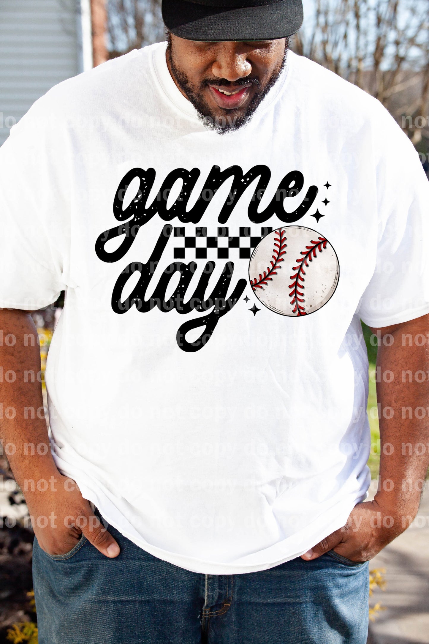 Game Day Baseball Black/White