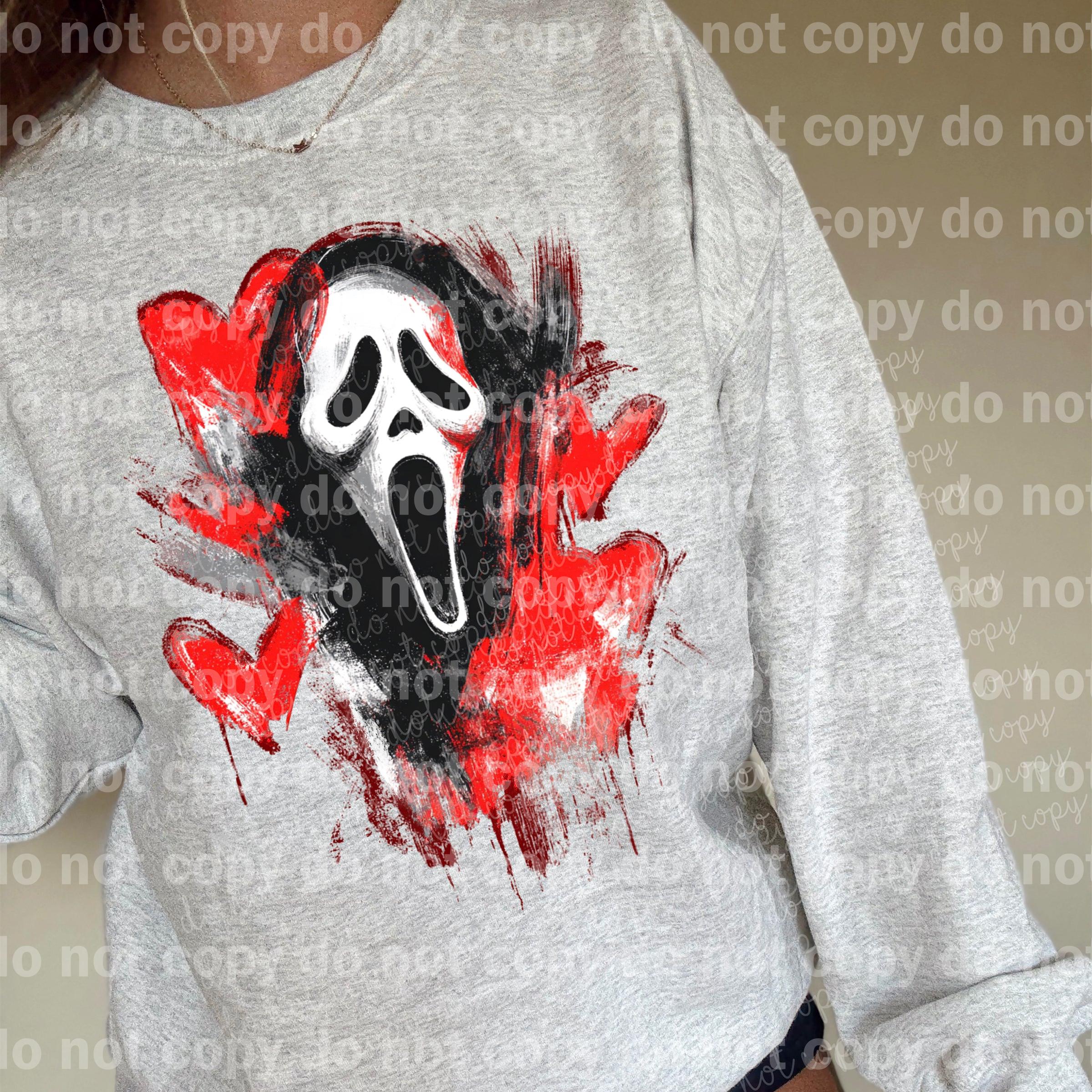 Ghost Face Drippy Paint Valentine's Heart