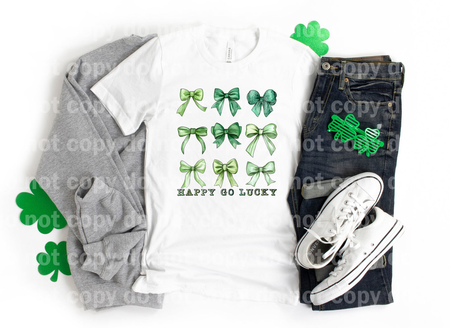 Happy Go Lucky Green Bow Grid