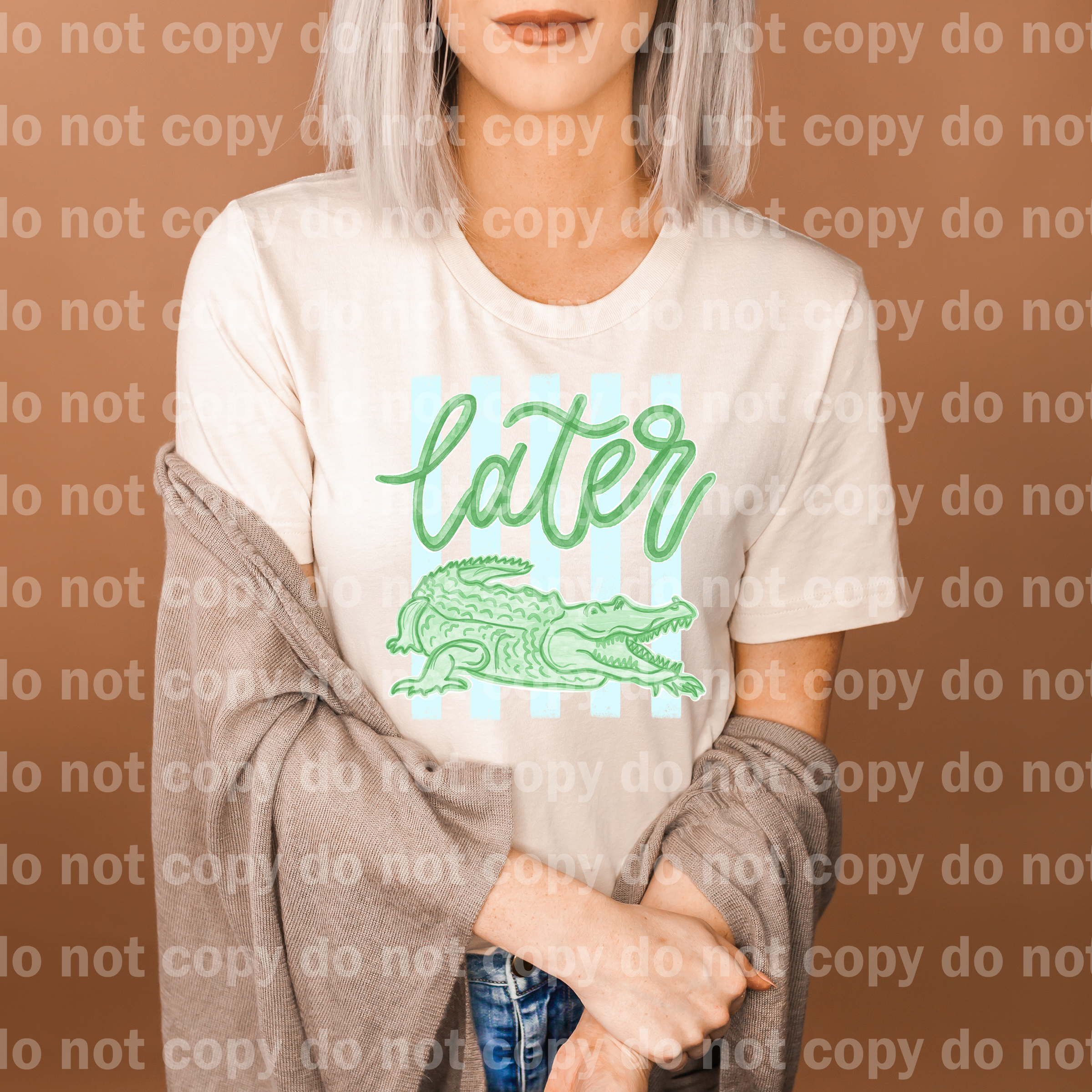 Later Crocodile Green Stripes