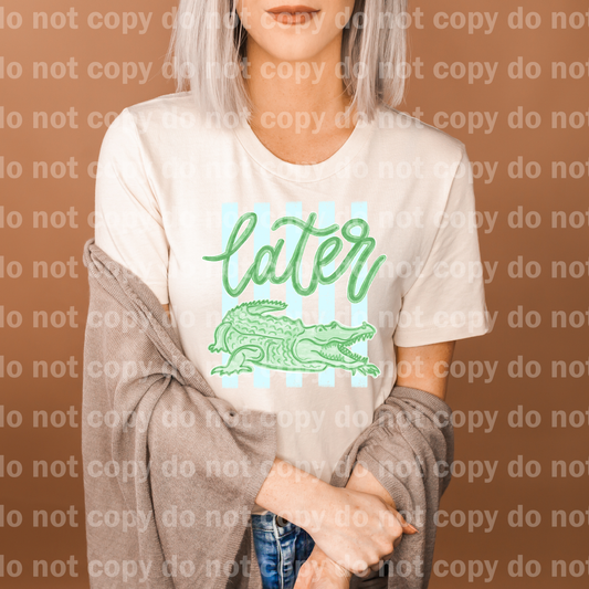 Later Crocodile Green Stripes