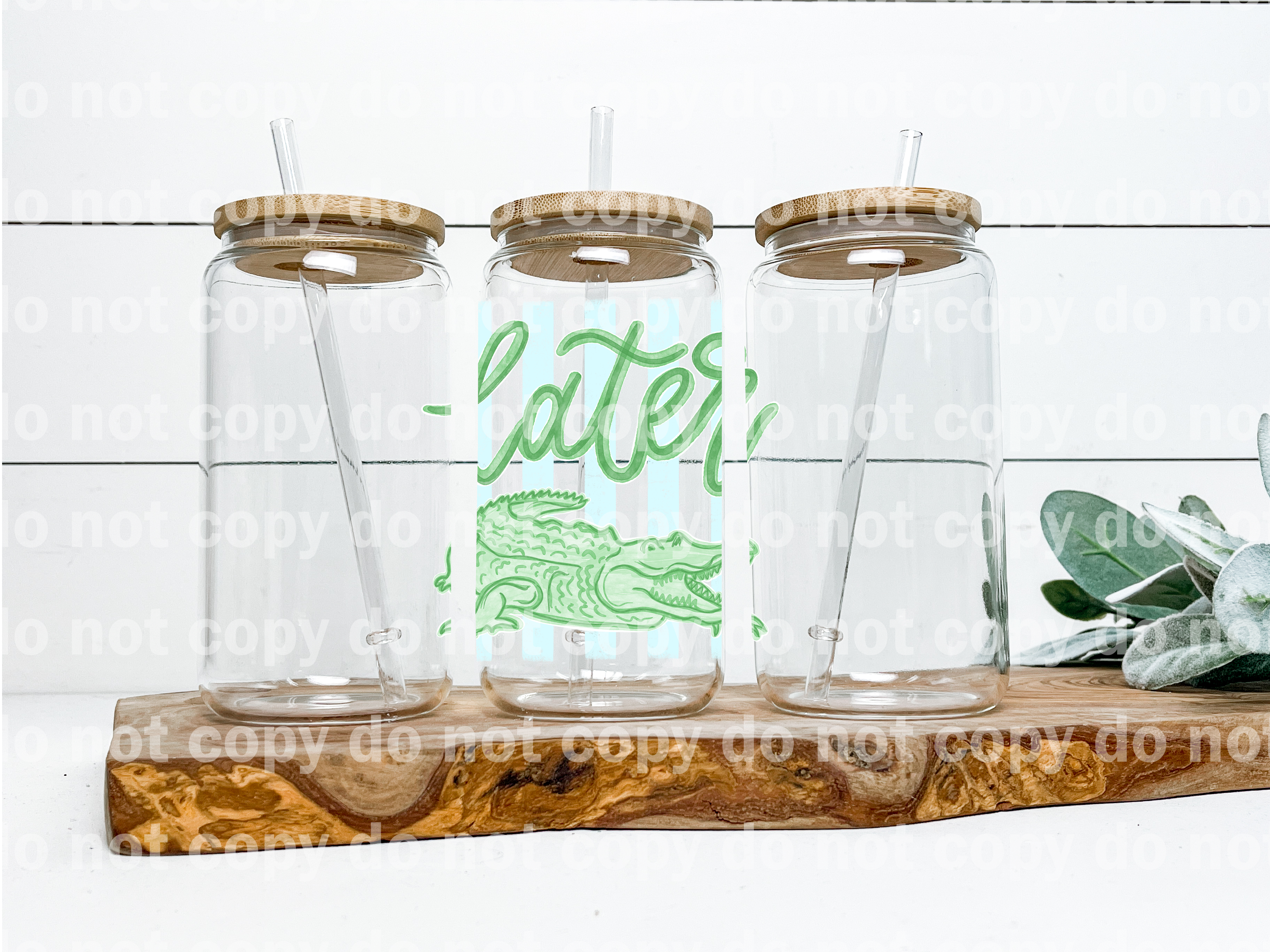 Later Crocodile Green Stripes