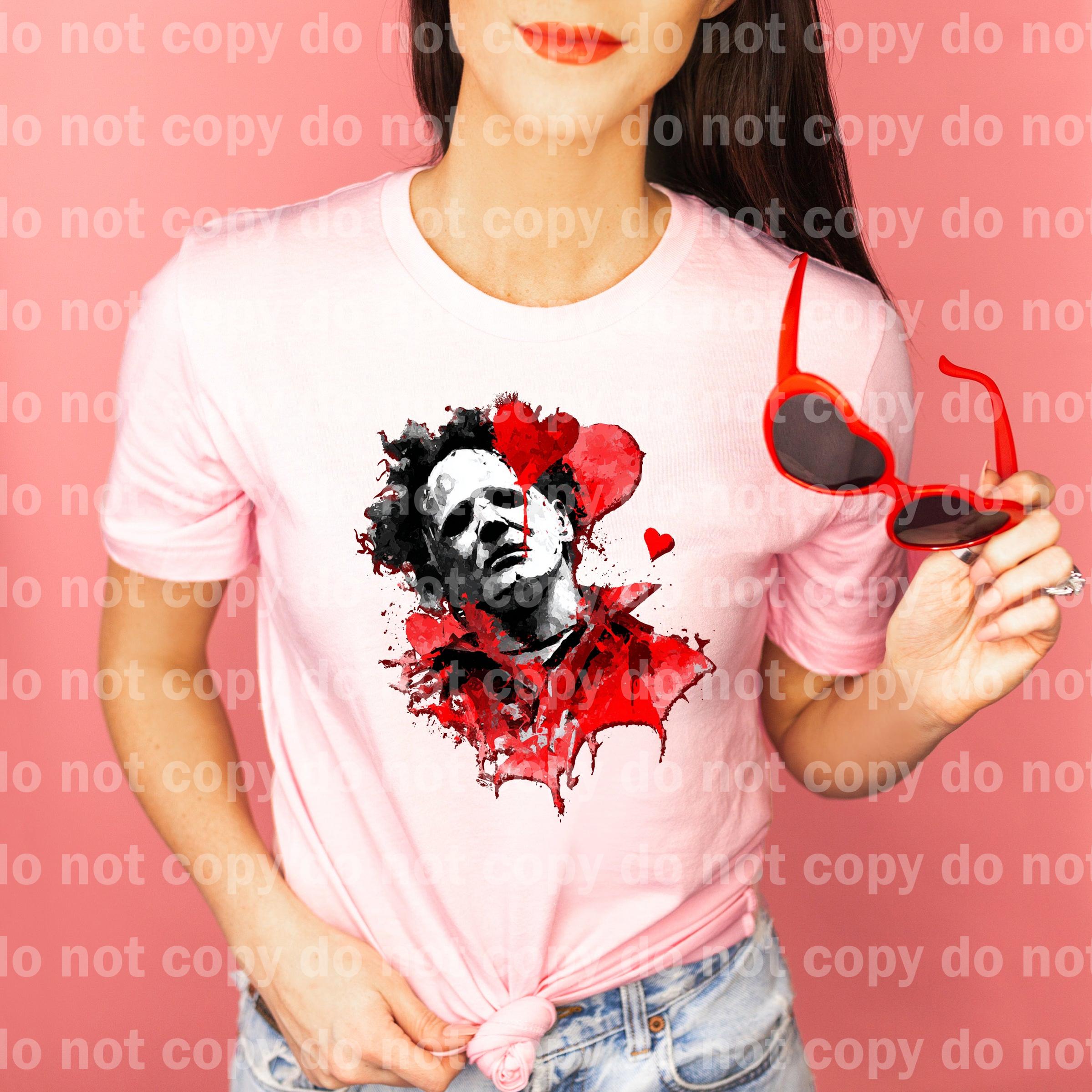 Leather Face Drippy Paint Valentine's Heart