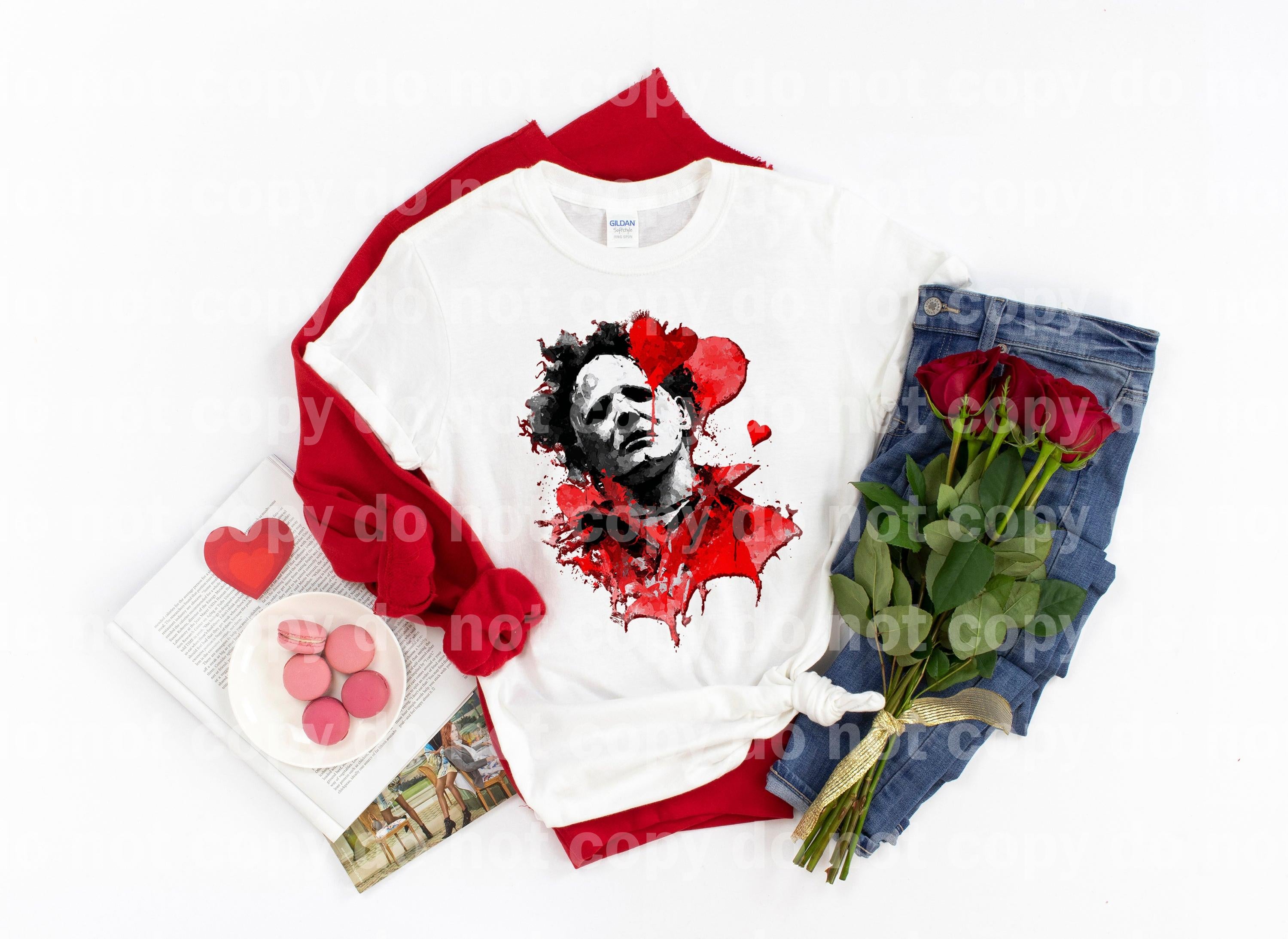 Leather Face Drippy Paint Valentine's Heart