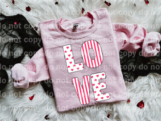 Love Hearts Grid Dream Print or Sublimation Print